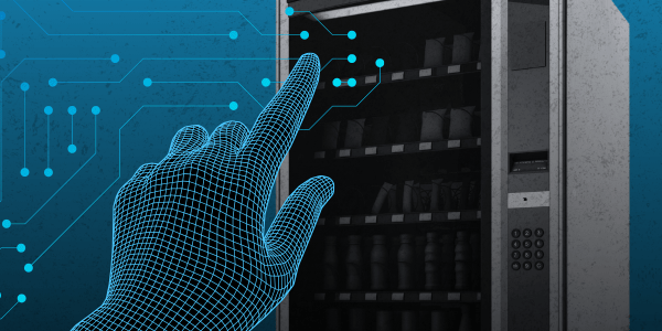 AI hand using vending machine