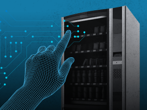 AI hand using vending machine