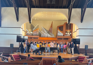The Harvard Glee Club and The Fisk Jubilee Singers on stage together