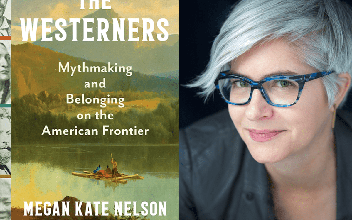 Nelson and her book cover for 'The Westerners'