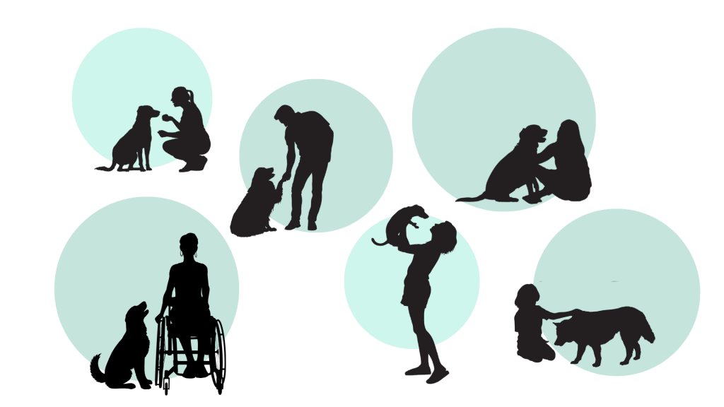 people with their dogs