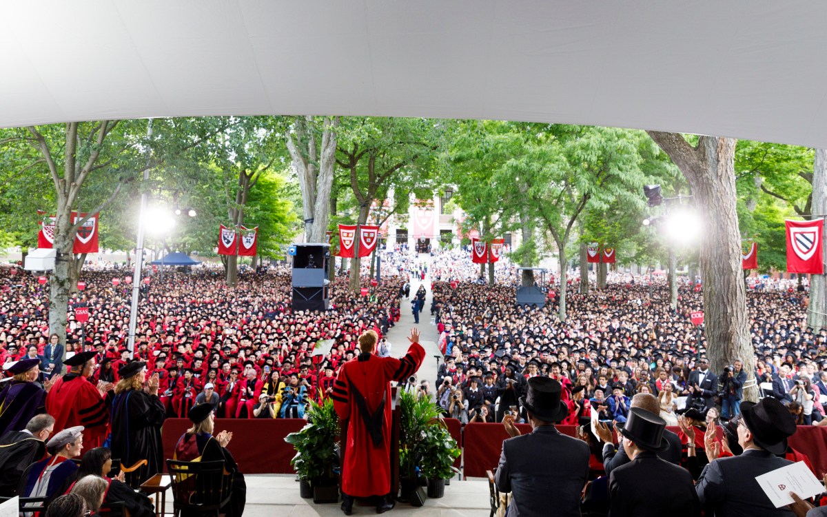 Tercentenary Theatre filled with grads.