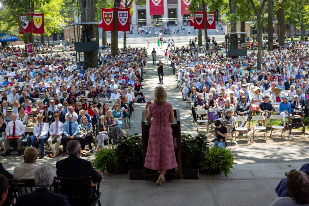 Mary Louise Kelly ’93, speaker for the second annual Harvard Alumni Day, 2023.