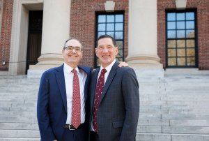 David Battat ’91 (left) and William Makris, Ed.M. ’00