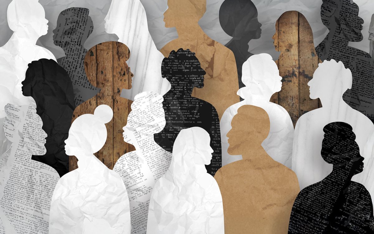 Vector illustration of a Large Crowd of diverse people.