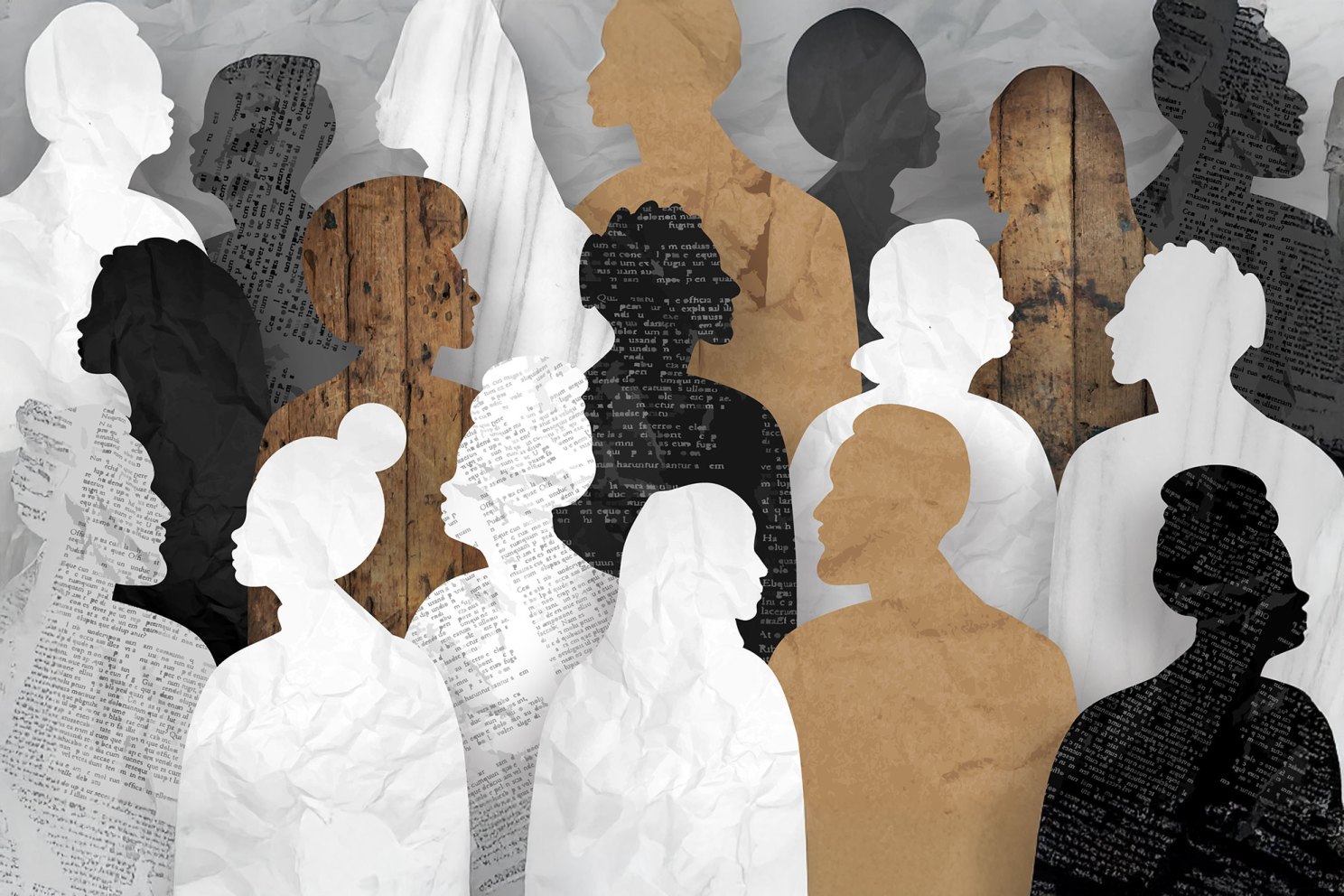 Vector illustration of a Large Crowd of diverse people.