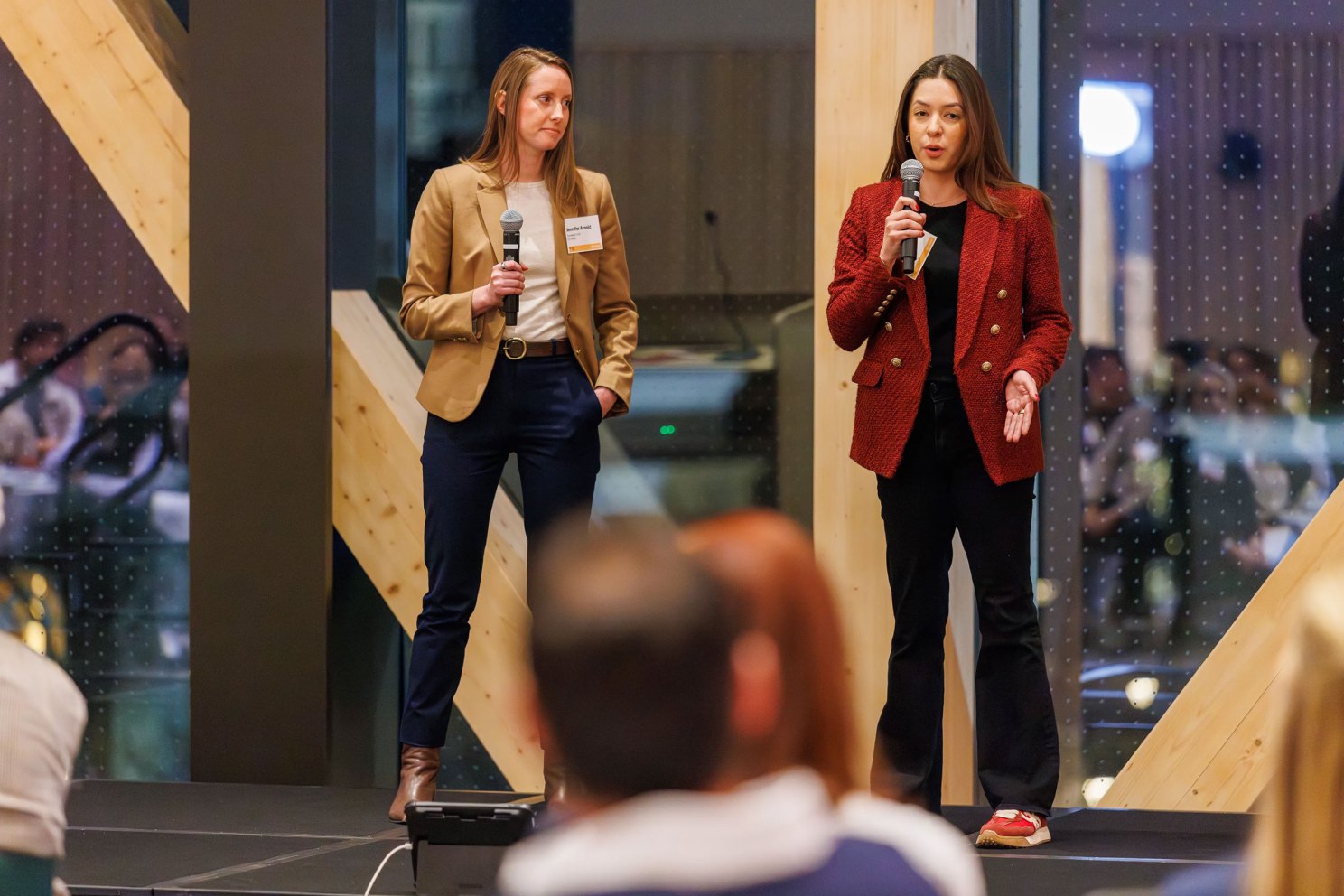 Andrea Corleto (MBA 2026) and Jennifer Arnold (MS/MBA 2026), co-founders of Lyv Health.