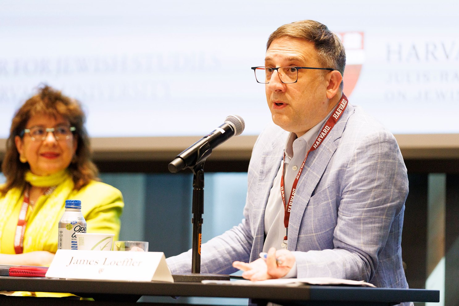 James Loeffler, the Felix Posen Professor in Modern Jewish History at Johns Hopkins University, speaks during a discussion.