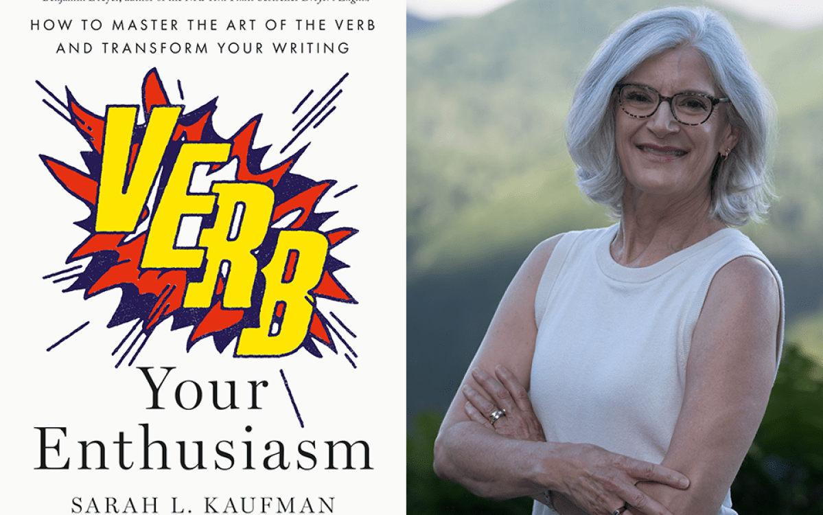 Sarah L. Kaufman and her book cover "Verb"