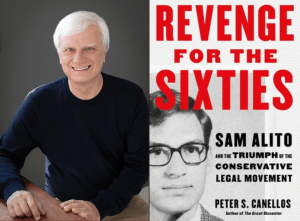 Canellos and book cover for "Revenge for the Sixties"