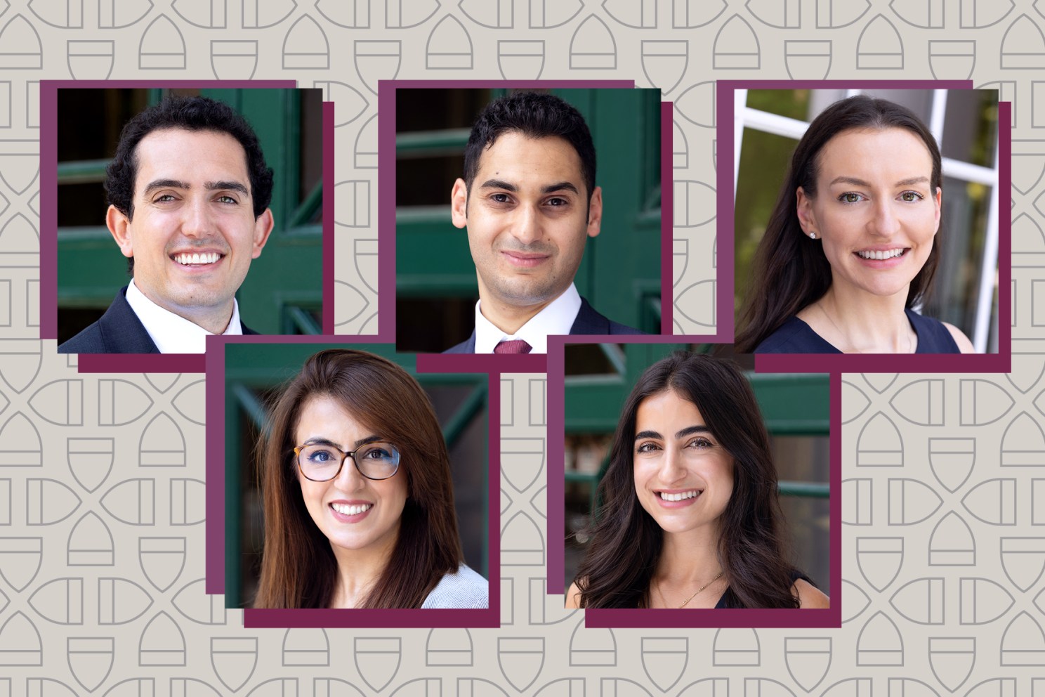 Head shots of five fellows in a collags.
