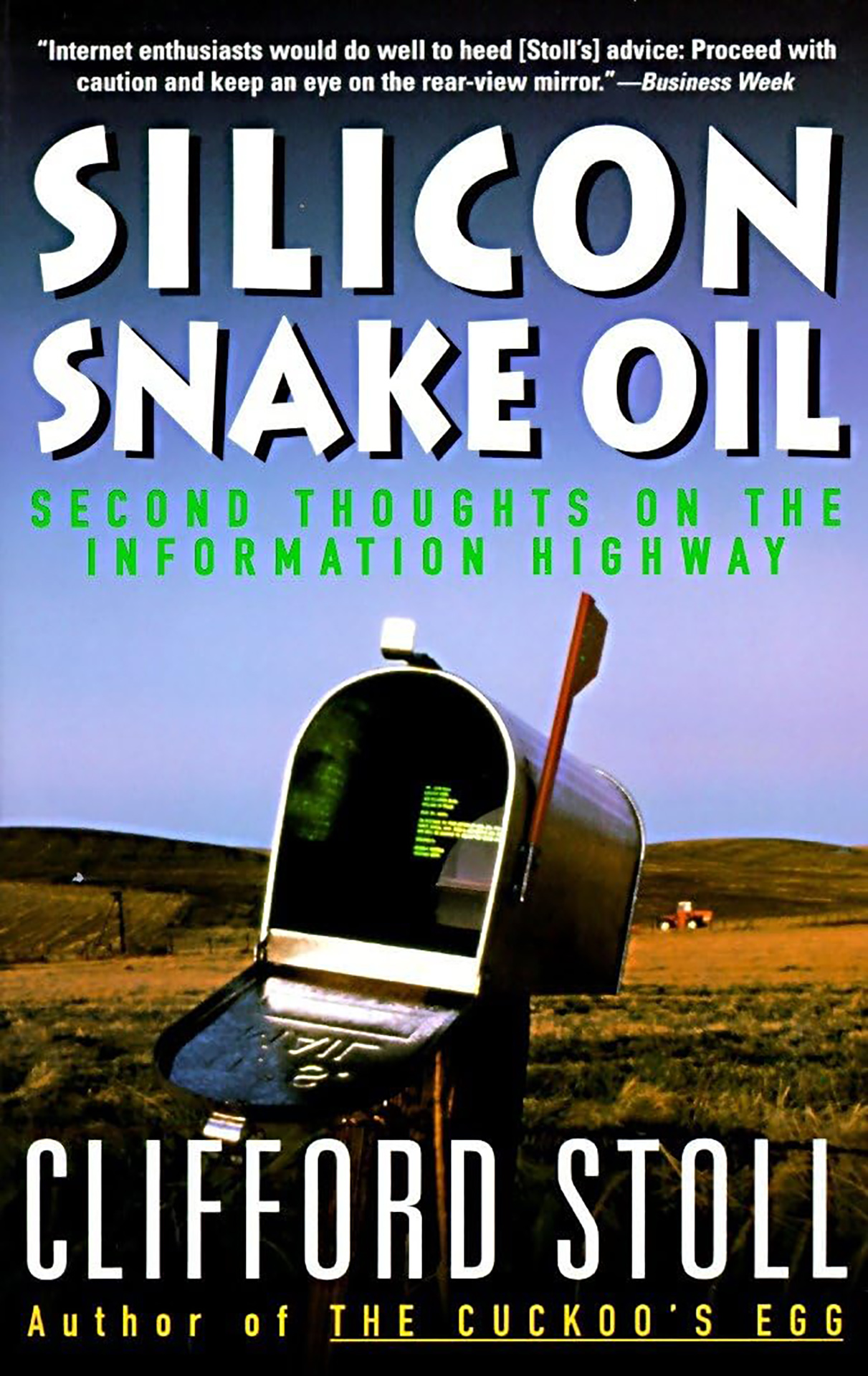 Book cover: "Silicon Snake oil."
