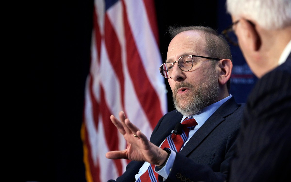 Alan Garber speaking at the Economic Club in Washington D.C.