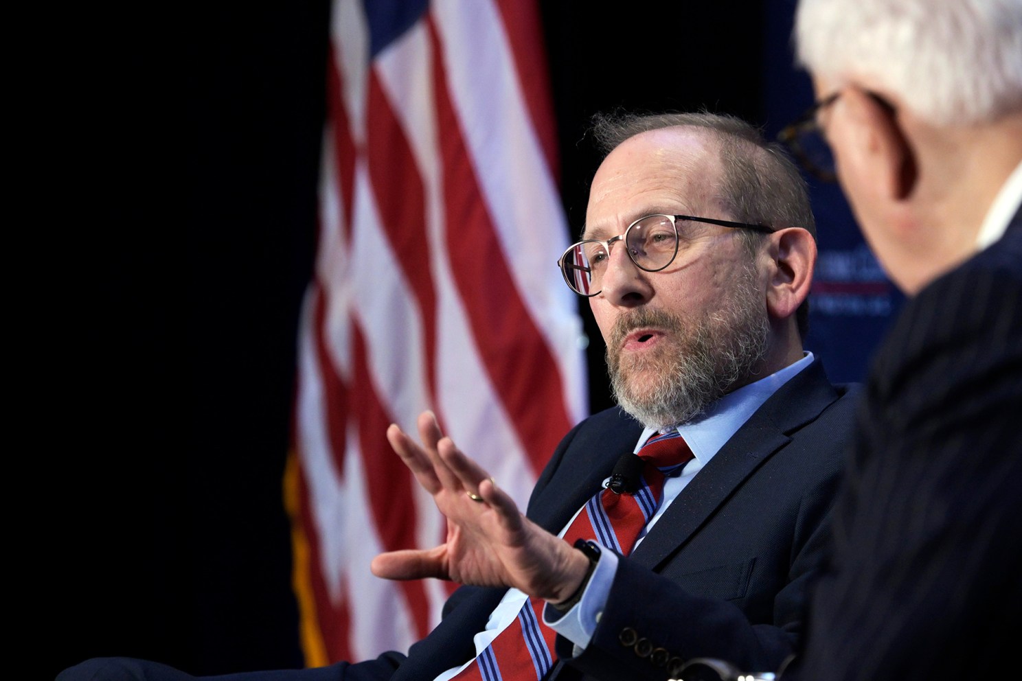 Alan Garber speaking at the Economic Club in Washington D.C.