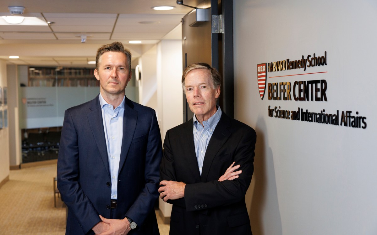 Julian Simcock (left) and Nicholas Burns.