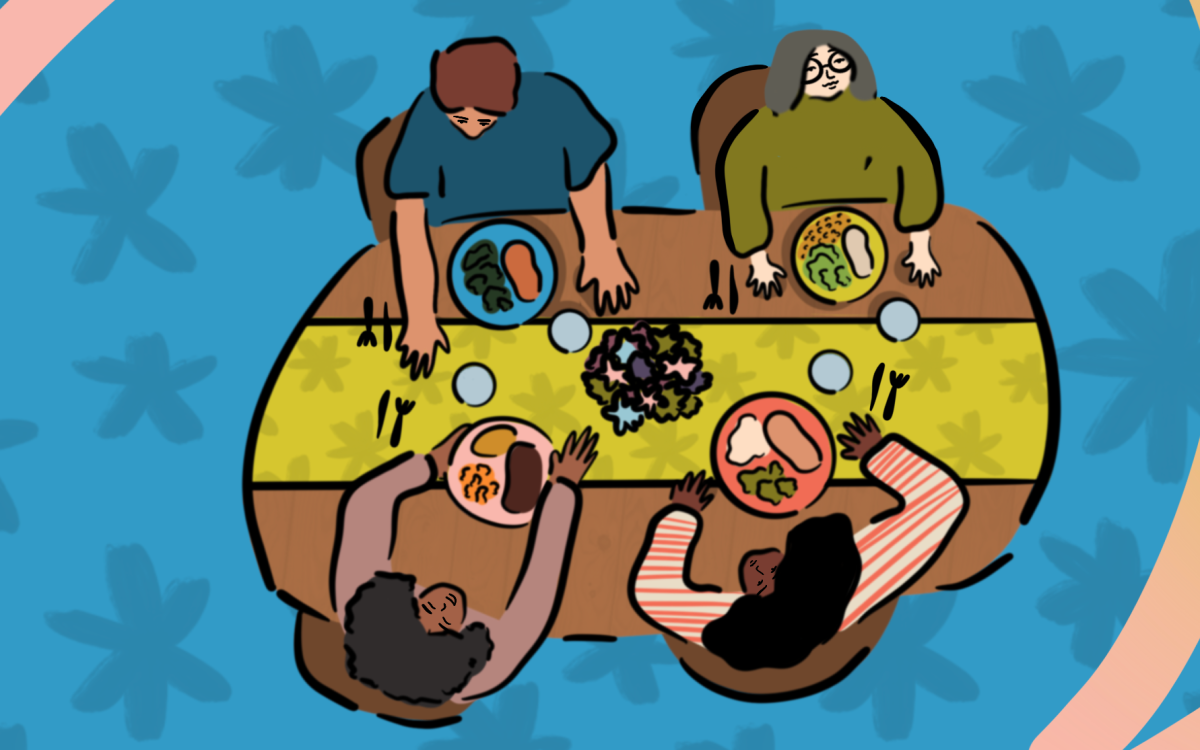 people eating at a table