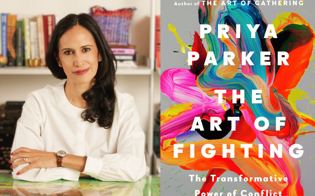 Priya Parker and her book cover "The art of fighting"
