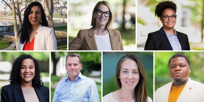 Pictured in photo (from top left to right): Sonali Nijhawan, Julie Allen, Chris Shelton, Denisse Arias, Oliver Truog, Andrea Ricotta, and Derrick Holifield.