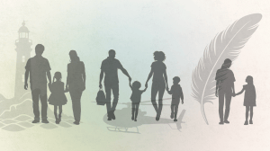 collage of families